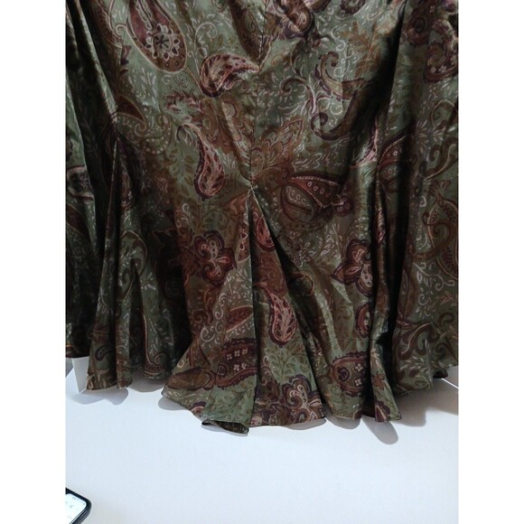 Lauren Ralph Lauren Silk Chiffon Maxi Paisley Print Flowy Skirt W 20 Lined ($149 - Picture 10 of 16